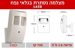 מצלמה נסתרת בגלאי נפח