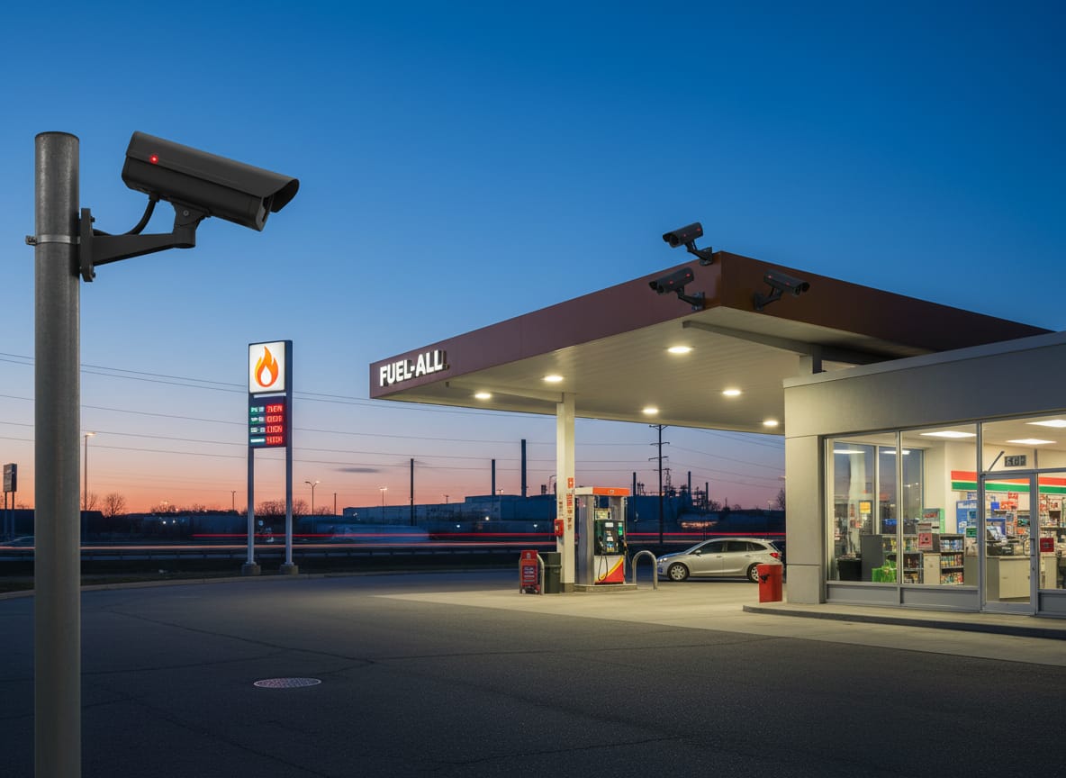 מצלמות אבטחה בתחנת דלק מצלמות אבטחה בתחנת דלק
